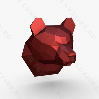 Фигура "Голова медведя", геометрическая, 700х676х782 мм Фигура "Голова медведя", геометрическая, 700х676х782 мм