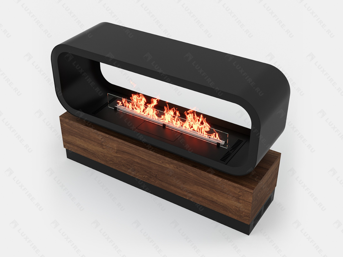 Тумба сквозная Империал-1400 с автоматическим биокамином Lux Fire Genius-I 1000