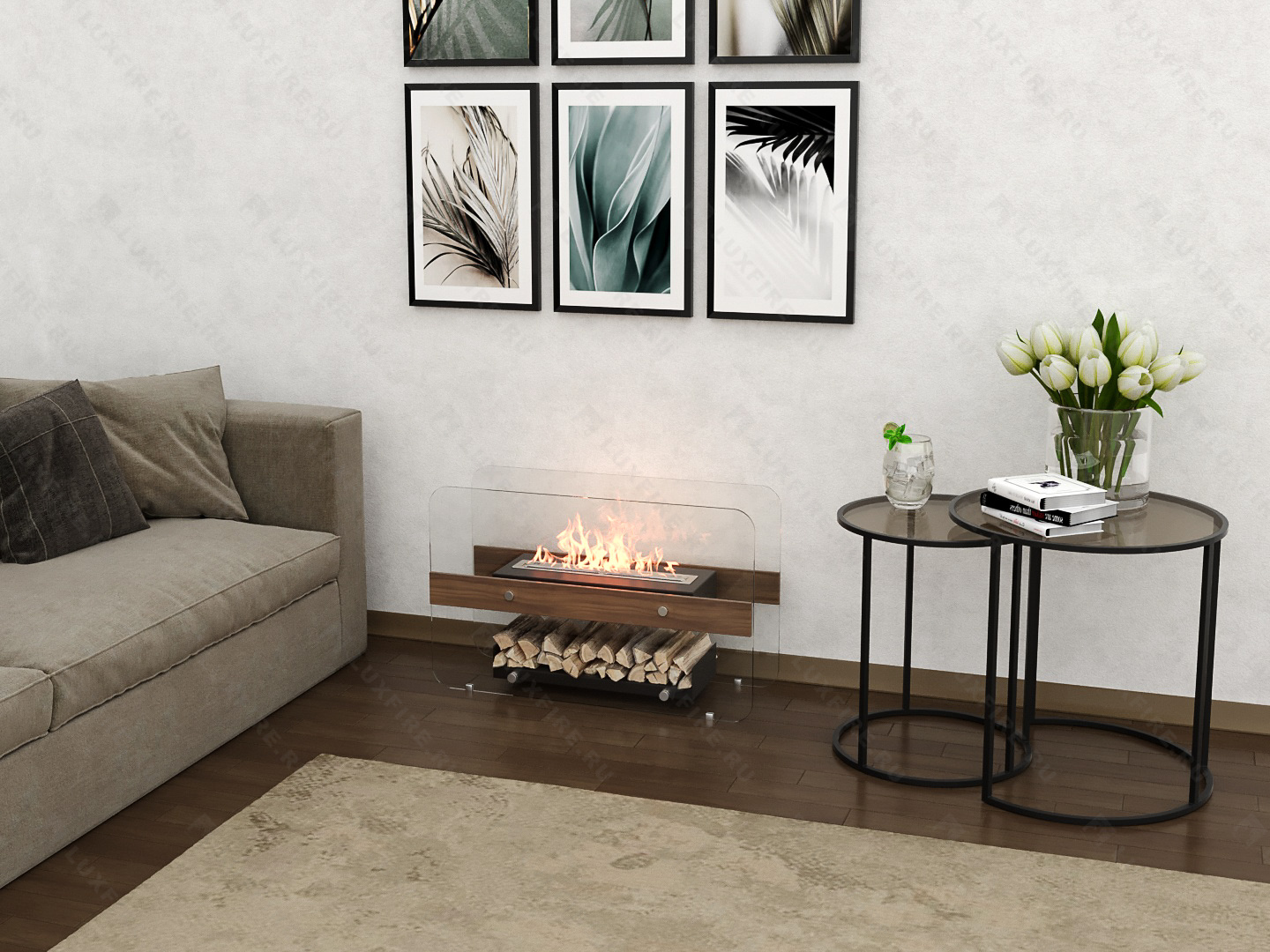 Напольный биокамин Lux Fire "Пятница"