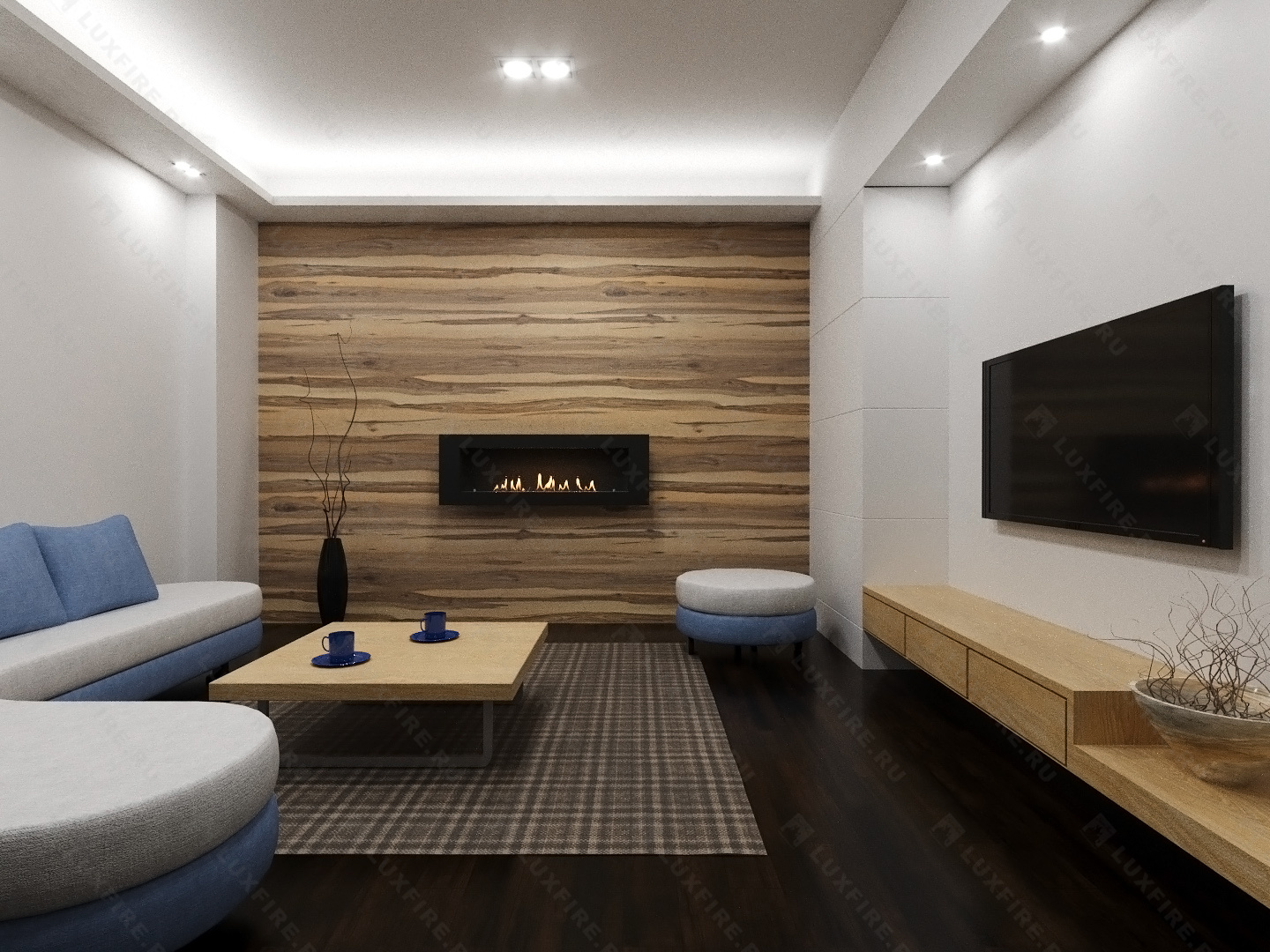 Настенный биокамин Lux Fire "Кент 3 Н" XS