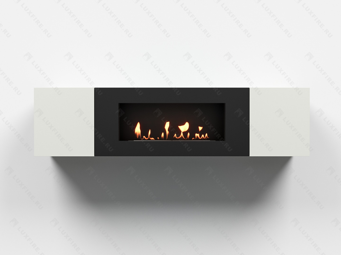 Тумба универсальная Lux Fire "Байкал" 1600, белая, с биокамином 900