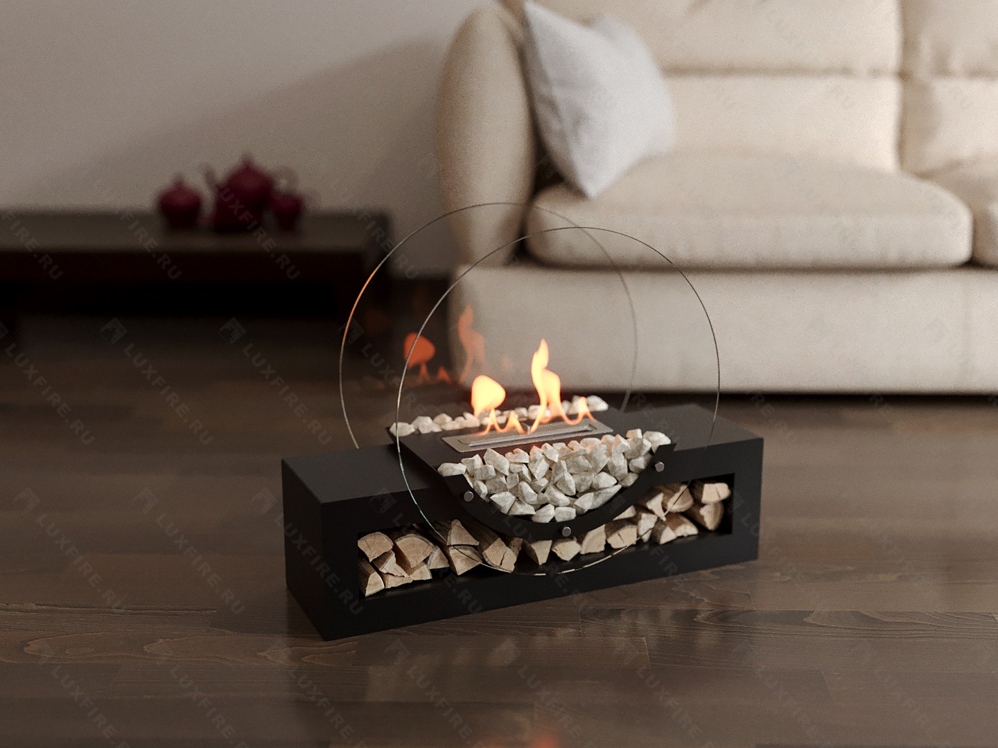 Напольный биокамин Lux Fire "Рональдо"