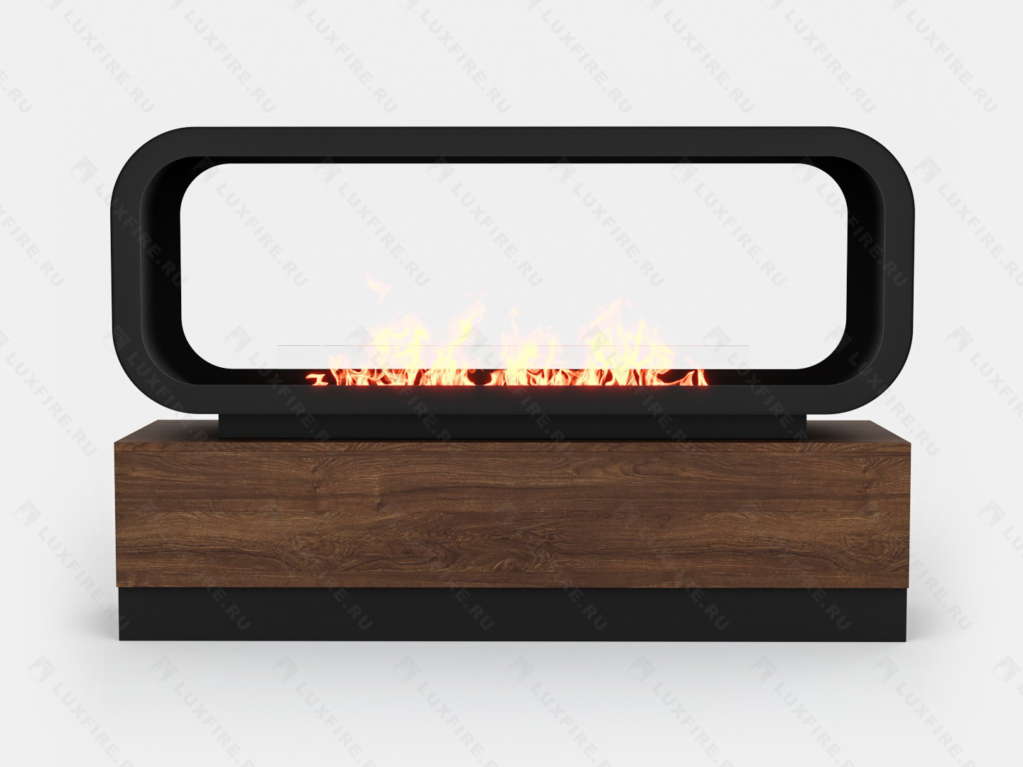 Тумба сквозная Империал-1400 с автоматическим биокамином Lux Fire Genius-I 1000