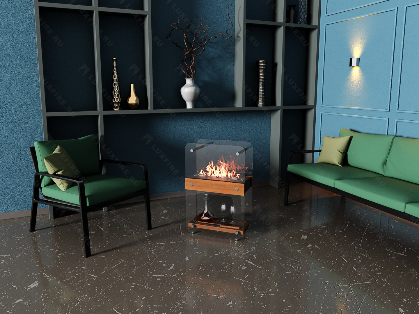 Напольный биокамин Lux Fire "Пятница V3"