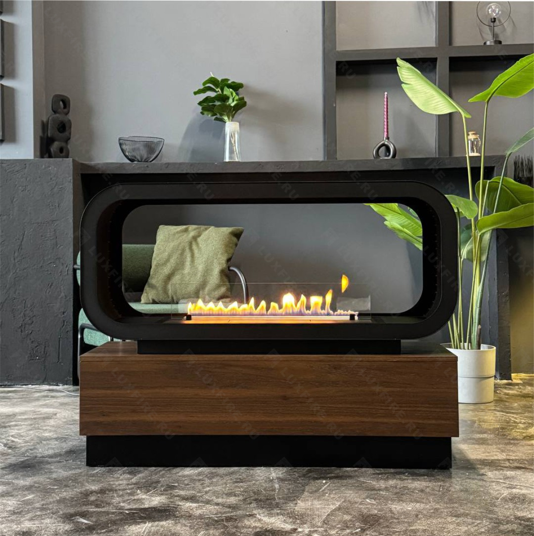 Тумба сквозная Империал-1200 с автоматическим биокамином Lux Fire Genius-I 800 Тумба сквозная Империал-1200 с автоматическим биокамином Lux Fire Genius-I 800