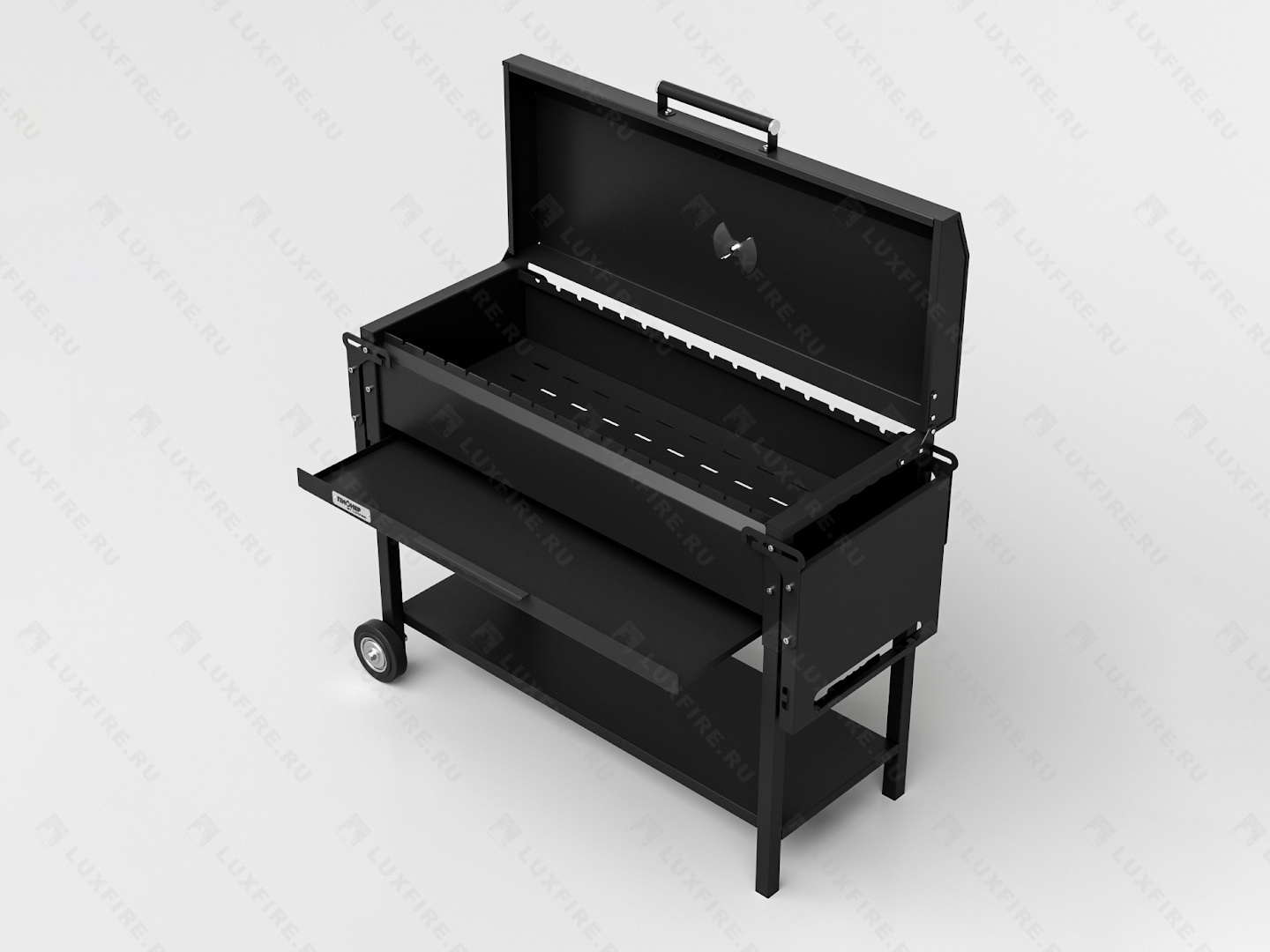 Гриль Пионер Драйв 900BBQ, 3 мм, на колесах (by Lux Fire)