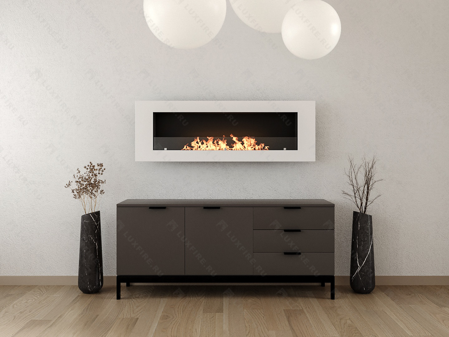 Настенный биокамин Lux Fire "Монро 3 Н" XS