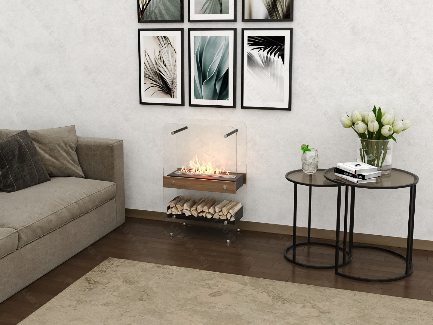 Напольный биокамин Lux Fire "Пятница V2"