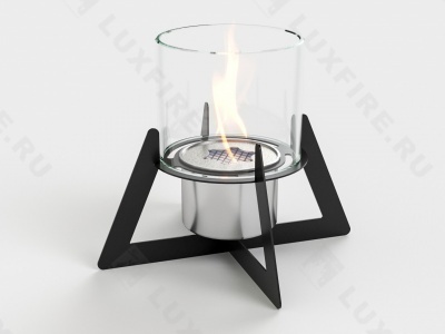 Настольный биокамин Lux Fire "Альфа" (черный)
