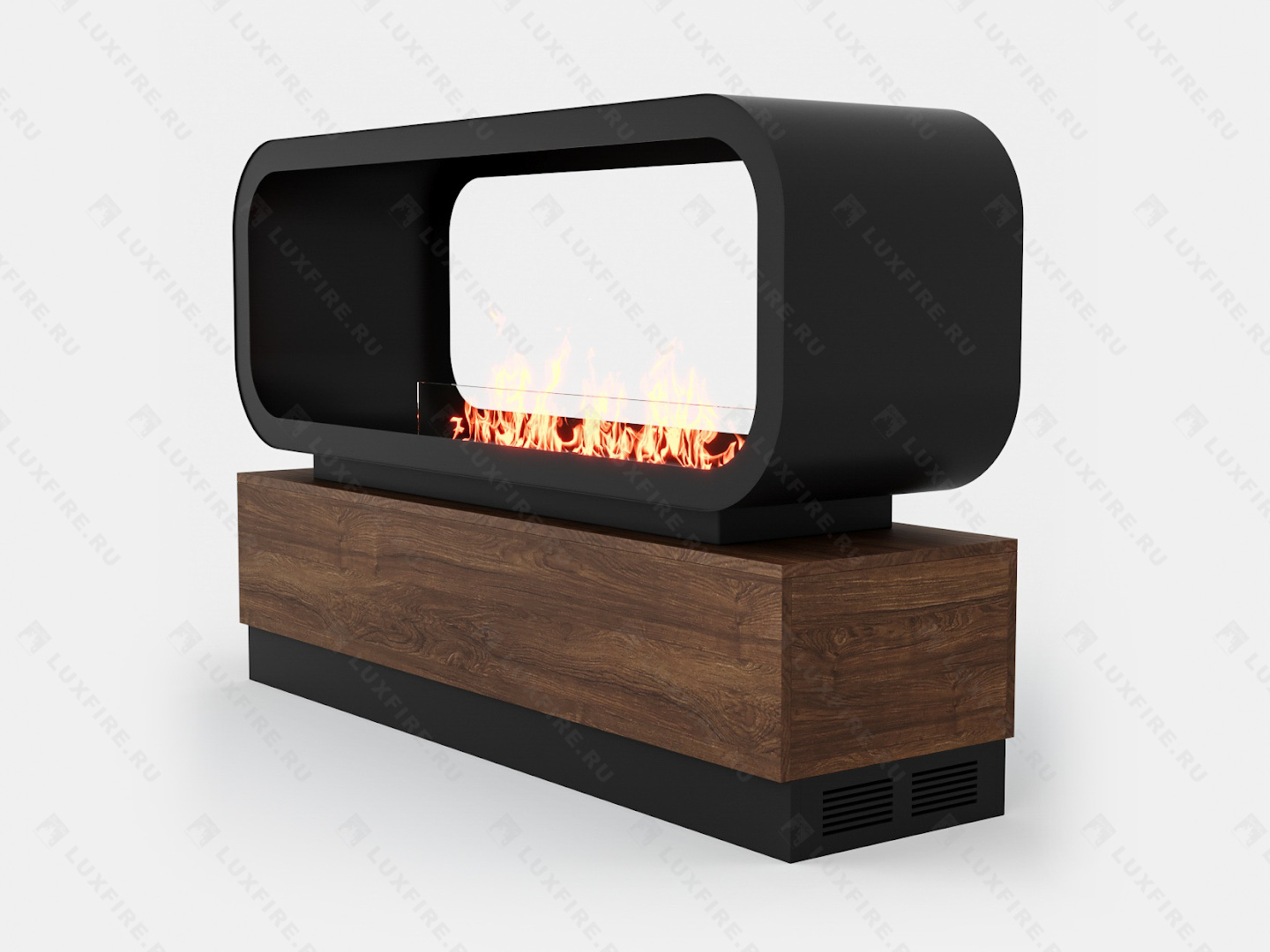 Тумба сквозная Империал-1400 с автоматическим биокамином Lux Fire Genius-I 1000