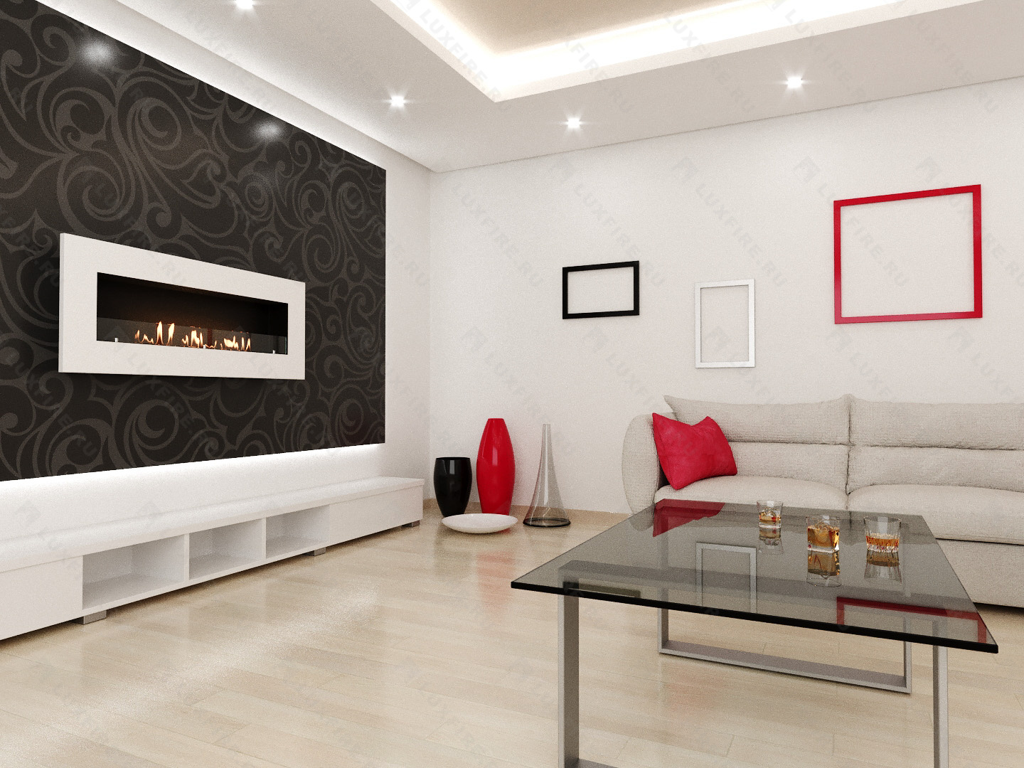 Настенный биокамин Lux Fire "Монро 3 Н" XS