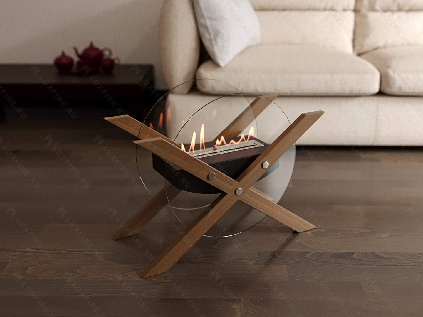 Напольный биокамин Lux Fire "Робинзон"
