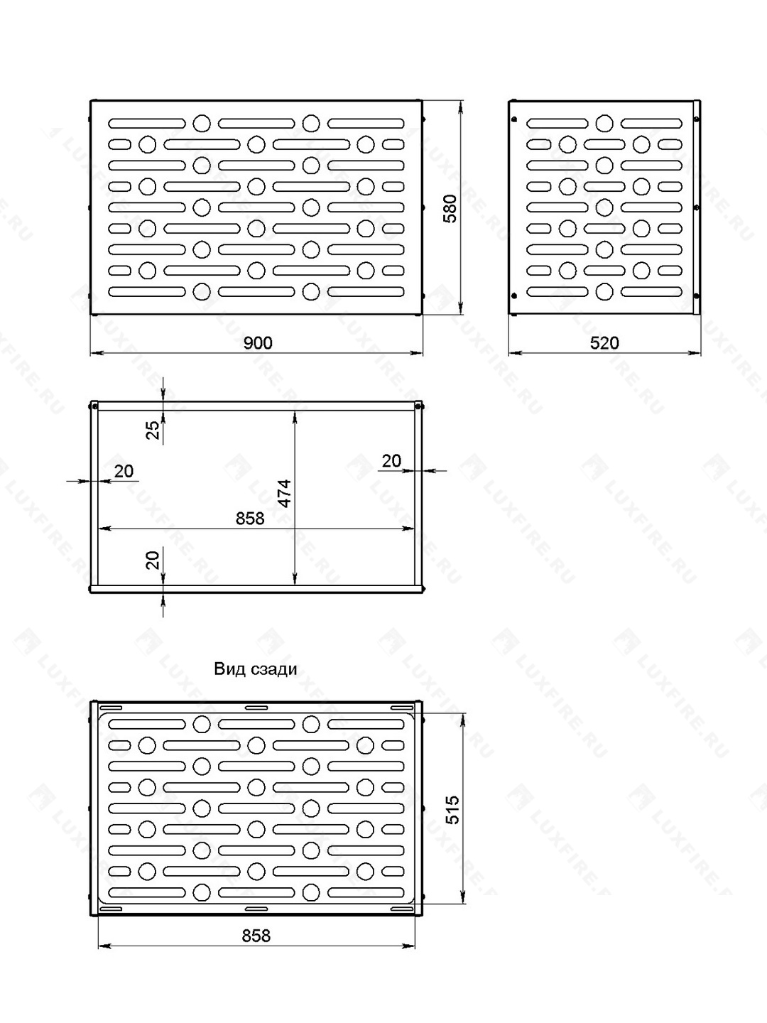 Корзина для кондиционера "Каре" серая