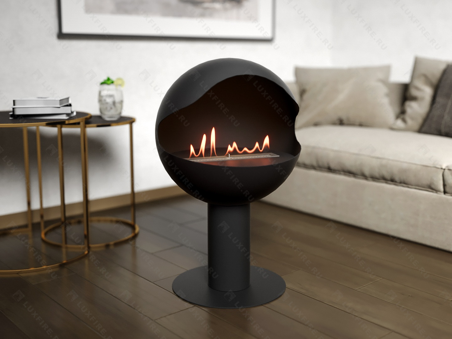 Напольный биокамин Lux Fire "Джон Сильвер"