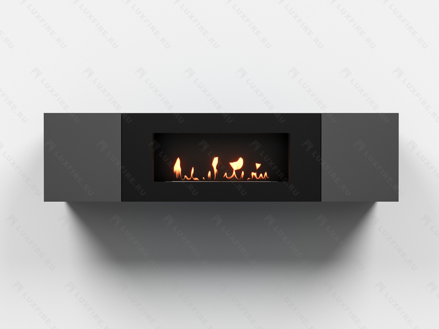 Тумба универсальная Lux Fire "Байкал Н" 1600, ножки, графит, с биокамином 900