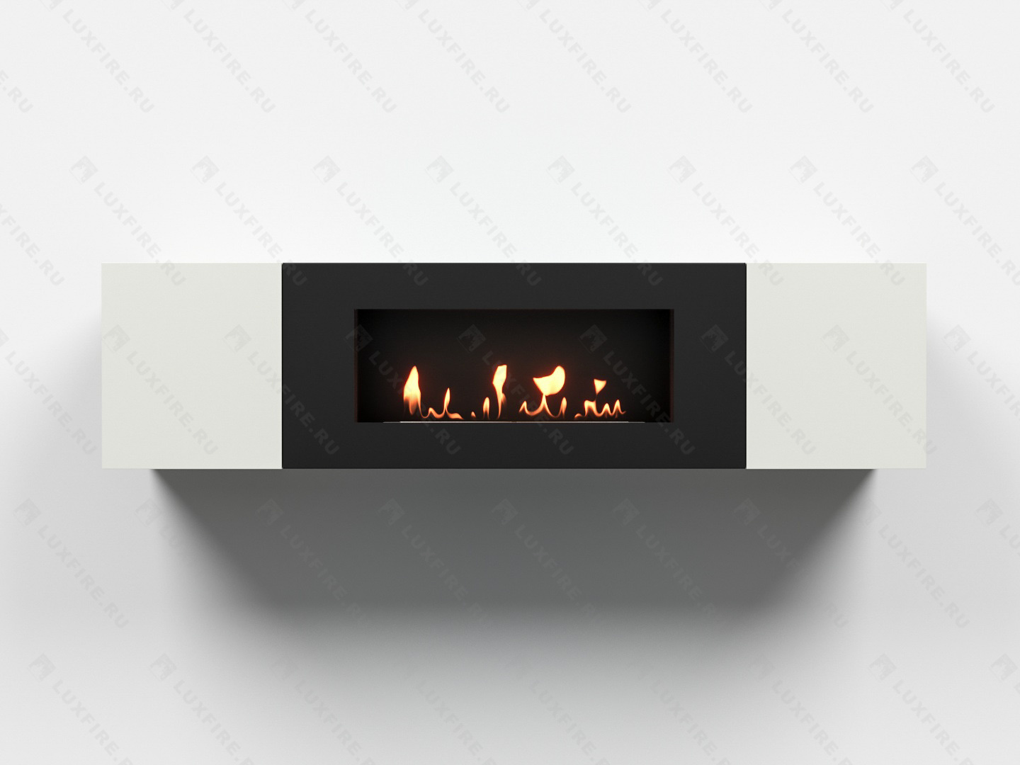 Тумба универсальная Lux Fire "Байкал Н" 1600, ножки, белый, с биокамином 900