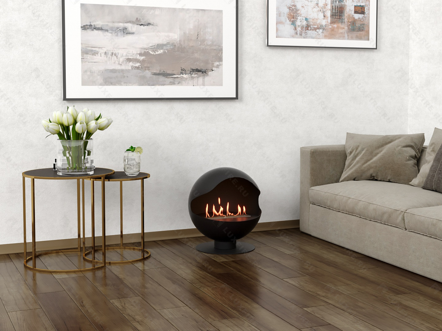 Напольный биокамин Lux Fire "Джонни"