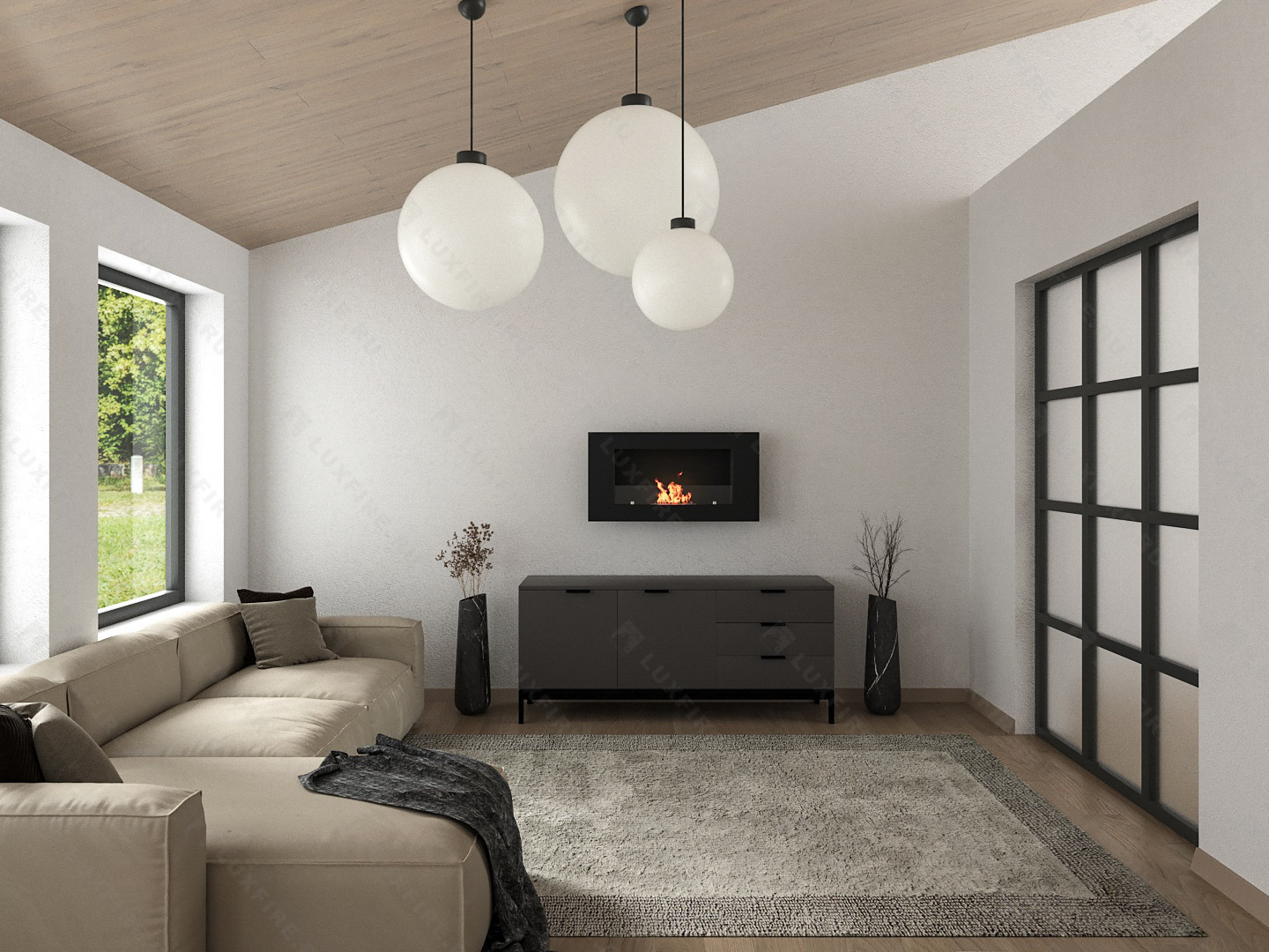 Настенный биокамин Lux Fire "Кент 1 Н" XS