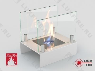 Настольный биокамин Lux Fire "Арлекино" S (белый)
