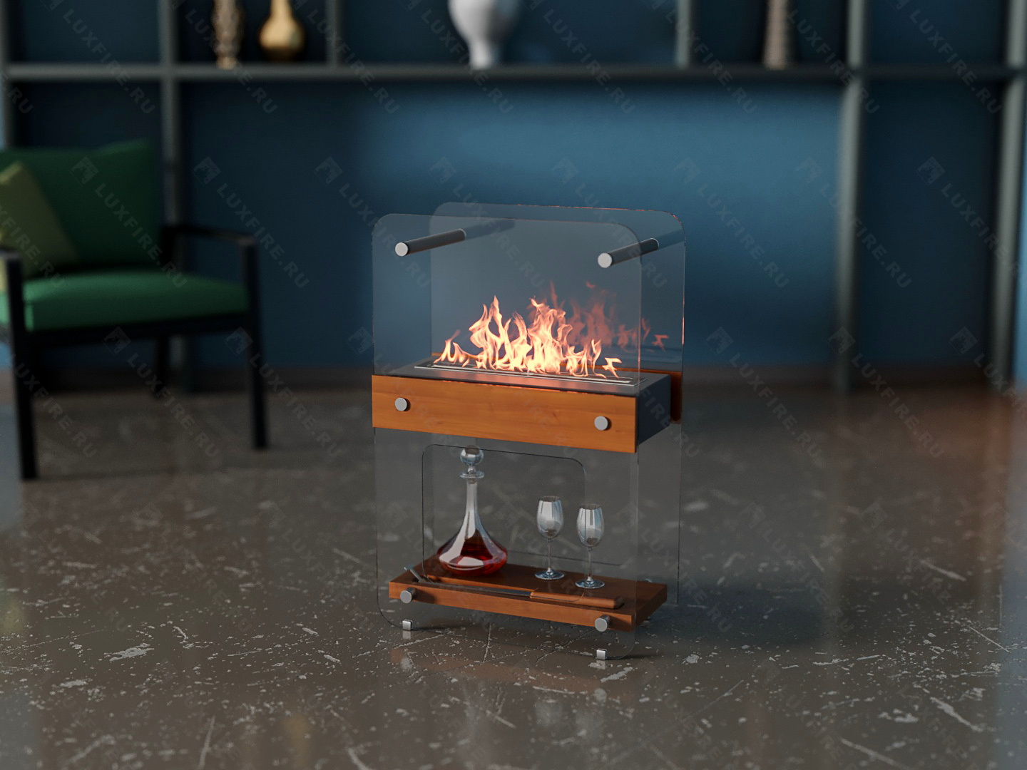 Напольный биокамин Lux Fire "Пятница V3"