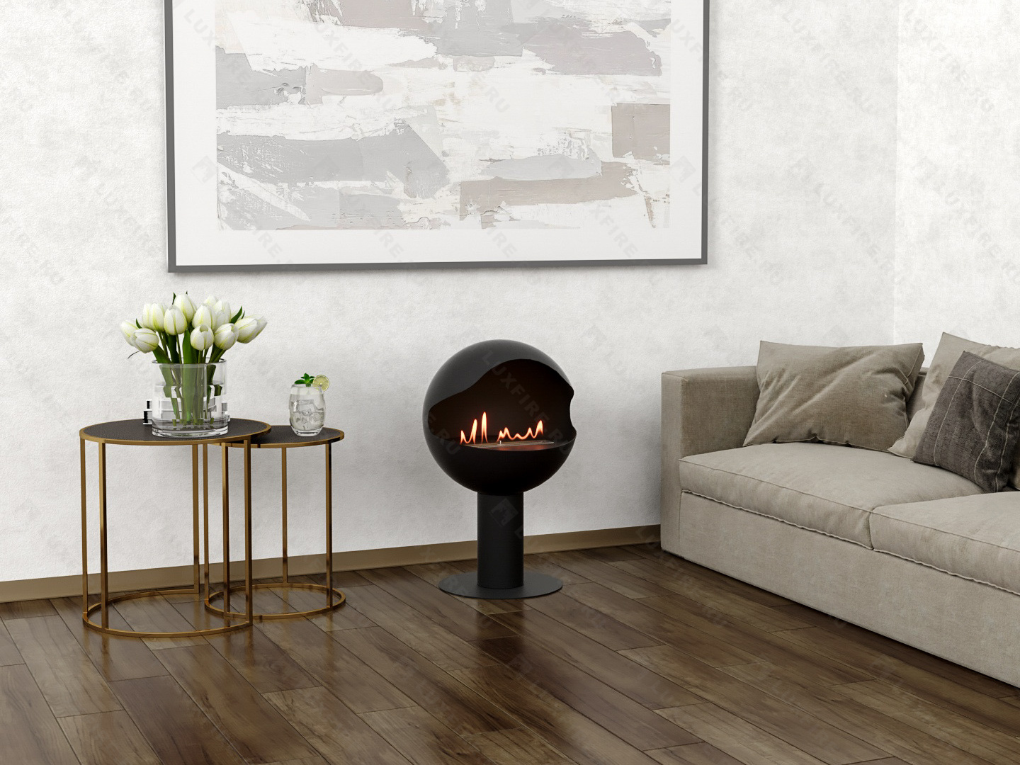 Напольный биокамин Lux Fire "Джон Сильвер"