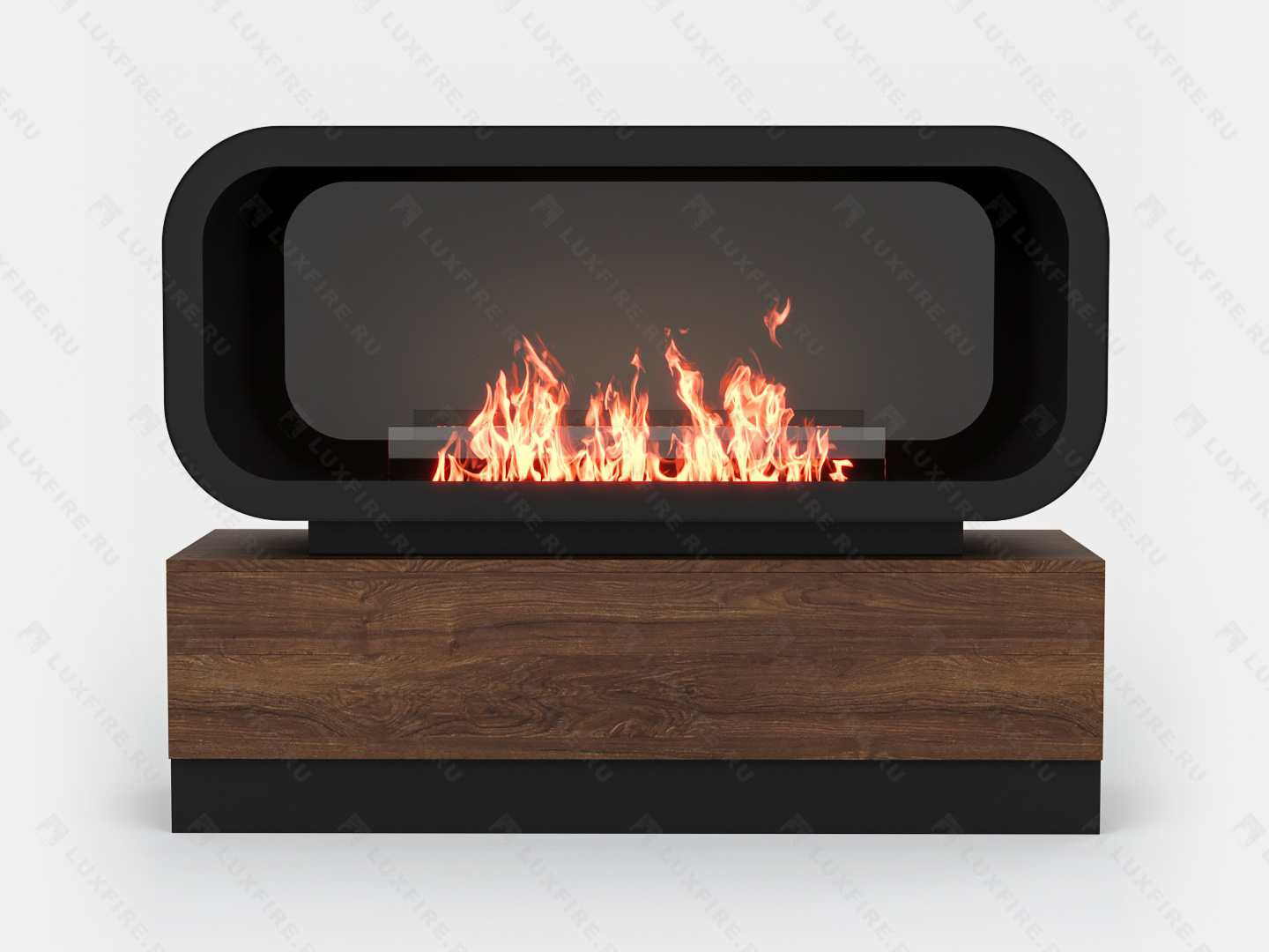 Тумба глухая Империал-1200 с автоматическим биокамином Lux Fire Genius-I 800