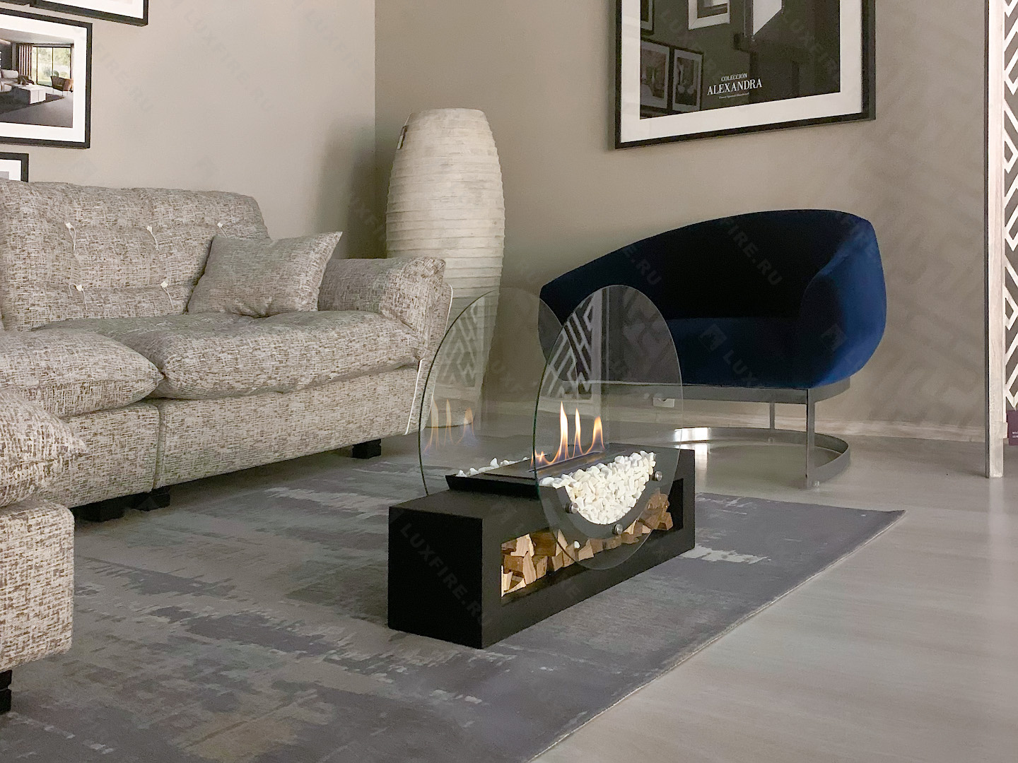 Напольный биокамин Lux Fire "Рональдо"