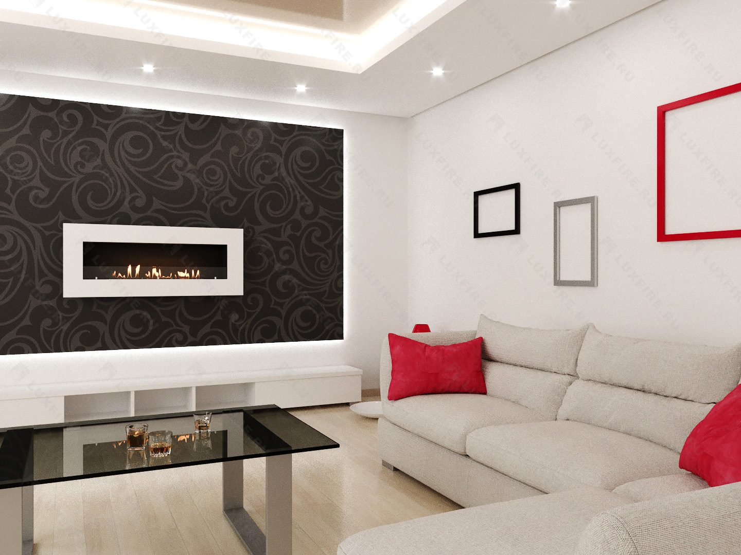 Настенный биокамин Lux Fire "Монро 3 Н" XS