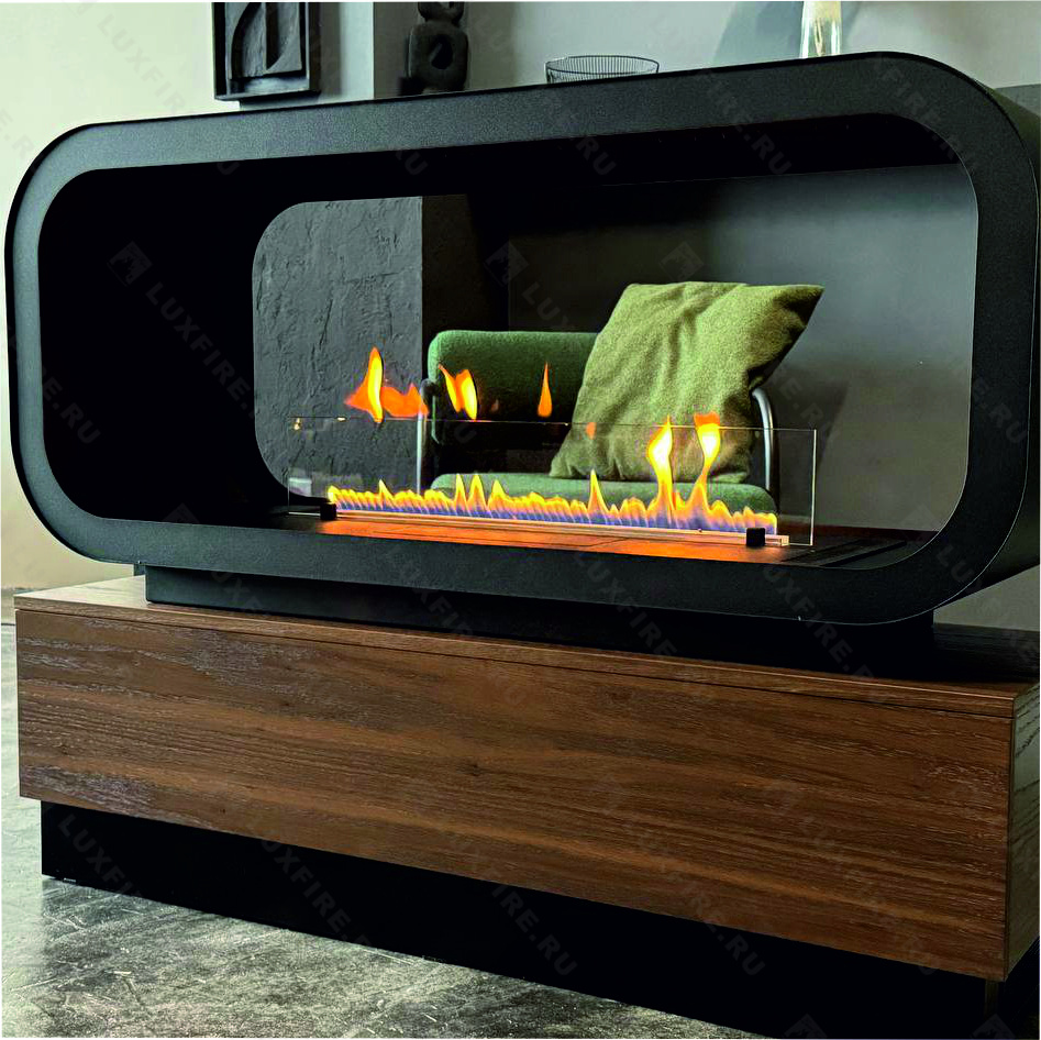 Тумба сквозная Империал-1200 с автоматическим биокамином Lux Fire Genius-I 800 Тумба сквозная Империал-1200 с автоматическим биокамином Lux Fire Genius-I 800