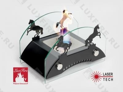Настольный биокамин Lux Fire "Графский мост" S (черный)