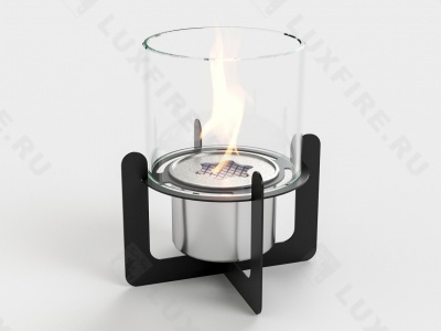 Настольный биокамин Lux Fire "Омега" (черный)