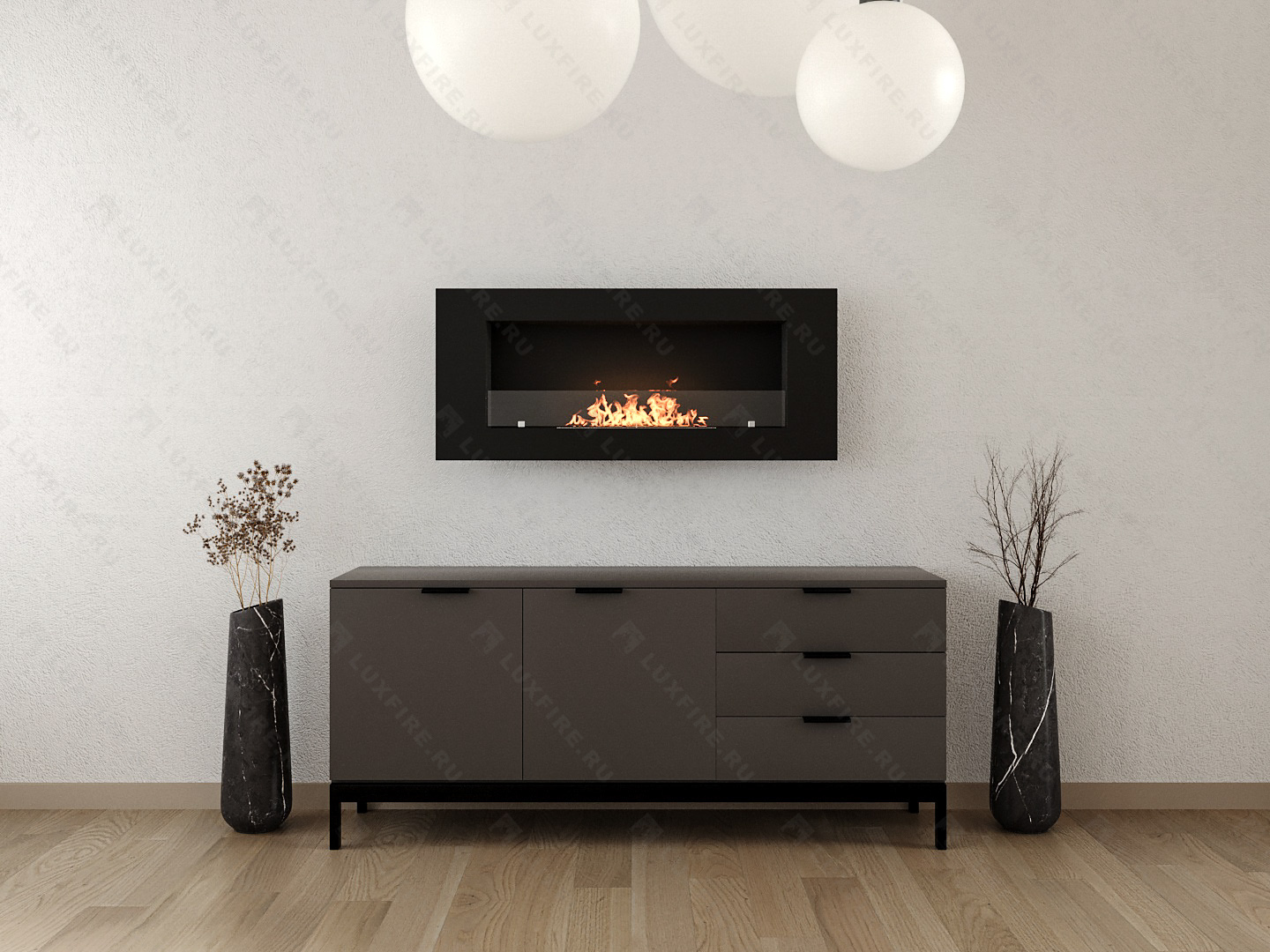 Настенный биокамин Lux Fire "Кент 2 Н" XS